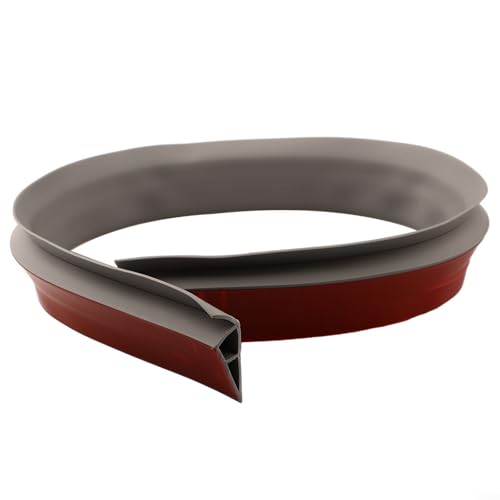 1 m PVC-Bodenkantenstreifen für Teppich und Laminat, reduziert Stolperfallen mit flexiblem und schneidbarem Design (grau) von BlissfulAbode