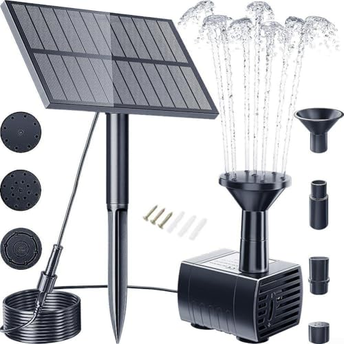1 x 5 W/2 5 W Solarbrunnen für atemberaubende Wasserspiele in Ihrem Garten (1,5 W ohne Batterie) von BlissfulAbode