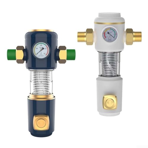 1 x Sedimentwasserfilter mit doppelter Rotations-Reinigungstechnologie für den Heimgebrauch (Multidirektional-Weiß) von BlissfulAbode