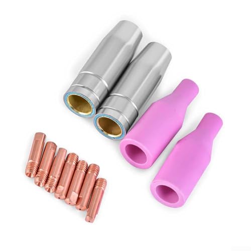 11-teiliges MIG-Taschenlampen-Zubehör-Set mit wichtigen Spitzen und Düsen zum Schweißen von BlissfulAbode