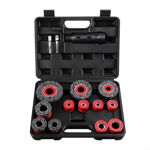 15-teiliges Auto-Radbolzenreiniger-Werkzeug-Set mit Schraubenmuttern, Rostentfernungsbürsten für effiziente Automobilwartung und Bohraufsatz von BlissfulAbode