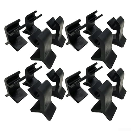 16-teiliges Küchentablett-Halterungs-Set zur Optimierung des Platzes in Ihrem Ofen und Dampfgarer (16 Stück, schwarz) von BlissfulAbode