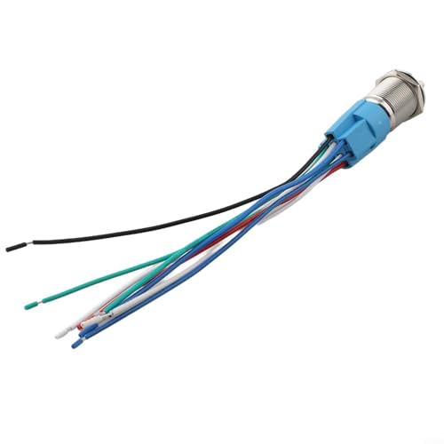 19 mm Drehschalter mit selbstsichernder Funktion, 3 Positionen, 2NO 2NC 12V 24V für CNC und industrielle Nutzung (grün) von BlissfulAbode