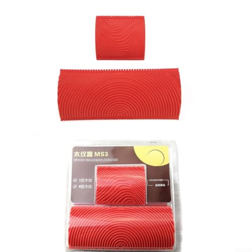 2 Stück Gummirollen zum Malen realistischer Holzmaserung Muster auf Wänden, Möbelschränken und Holztüren, langlebige Texturwerkzeuge für Dekoration (150 mm) von BlissfulAbode