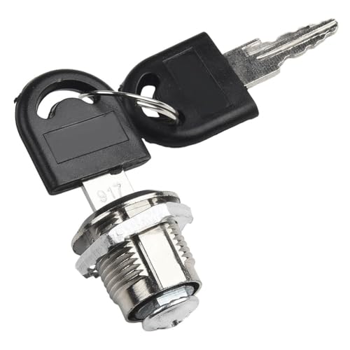 2-teiliges Nockenschloss-Set aus Zinklegierung für Möbel, Schließfächer, Briefkästen und Türen, mit sicherem Verriegelungssystem und 4 Schlüsseln für einfachen Zugang und Duplikation (16 mm) von BlissfulAbode