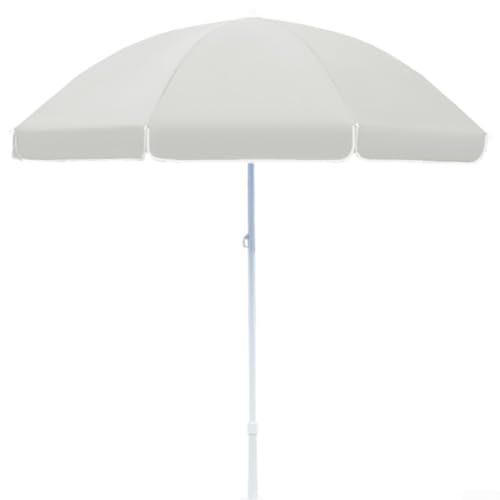 2 x 2 m Sonnenschirm mit stabilem Rahmen aus Stahllegierung und Oxford-Gewebe-Baldachin, entworfen für Sonnenschutz bei Strandausflügen, Entspannung auf der Terrasse und Marktstand (weiß) von BlissfulAbode
