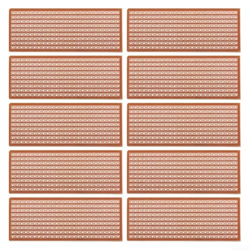 20 Stück einseitige PCB-Experimentierplatten für Elektronik, 2 54 mm Lochabstand für einfache Komponentenplatzierung von BlissfulAbode
