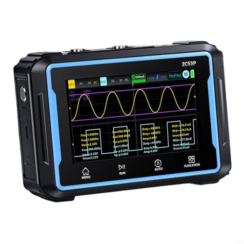 2C53P Dual Channel Digital Oszilloskop mit 4 3 Zoll Touchscreen Display, Signalgenerator und Multimeter 3 in 1 mit 50MHz Bandbreite für elektrische Messungen 2C53P Dual Channel Digital Oszilloskop mit 4 3 Zoll Touchscreen Display, Signalgenerator und Multimeter 3 in 1 mit 50MHz Bandbreite für elektrische Messungen von BlissfulAbode
