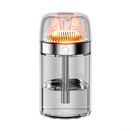 300 ml Auto-Luftbefeuchter mit Aroma-Diffusor und Nachtlicht mit kontinuierlicher Nebel- und Ionenzirkulationstechnologie für Büro, Raum und Fahrzeug (weiß) von BlissfulAbode