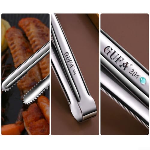 304 Edelstahl Japanische Grillzange für Grill mit länglicher Form Entwickelt für Brot und Steak Kochen (S) von BlissfulAbode