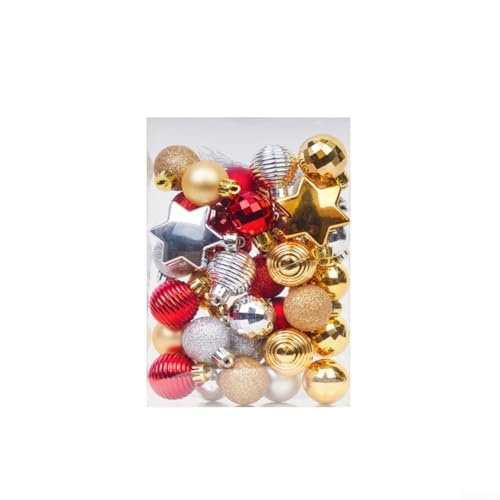 33-teiliges Kunststoff-Weihnachtskugel-Set für Baumschmuck, Urlaub, Hochzeiten, Bankette, Büro und Party, Dekoration, 3 cm 33-teiliges Kunststoff-Weihnachtskugel-Set für Baumschmuck, Urlaub, Hochzeiten, Bankette, Büro und Party, Dekoration, 3 cm von BlissfulAbode