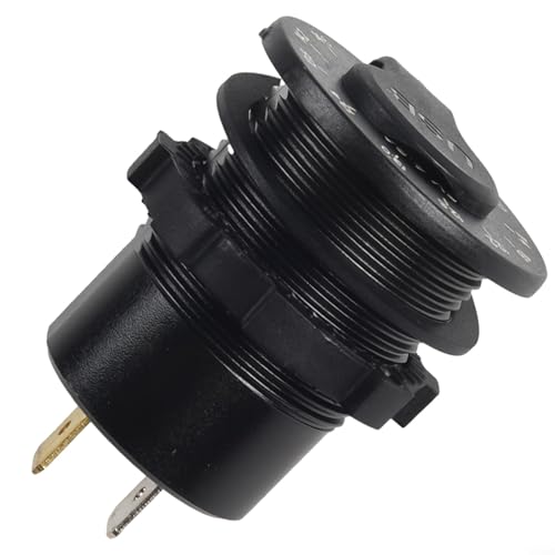 4 8A Dual USB Steckdose Auto Ladegerät mit LED Voltmeter zur einfachen Überwachung des Batteriestatus in Fahrzeugen und ATVs von BlissfulAbode