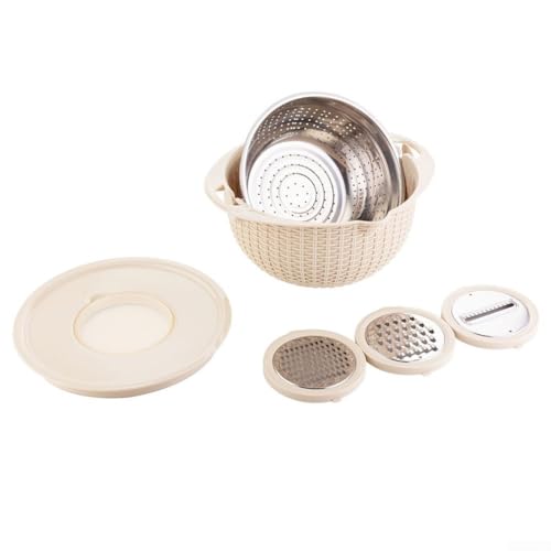 4-in-1 multifunktionales Küchensieb-Set mit einem drehbaren Edelstahlsieb 4-in-1 multifunktionales Küchensieb-Set mit einem drehbaren Edelstahlsieb von BlissfulAbode