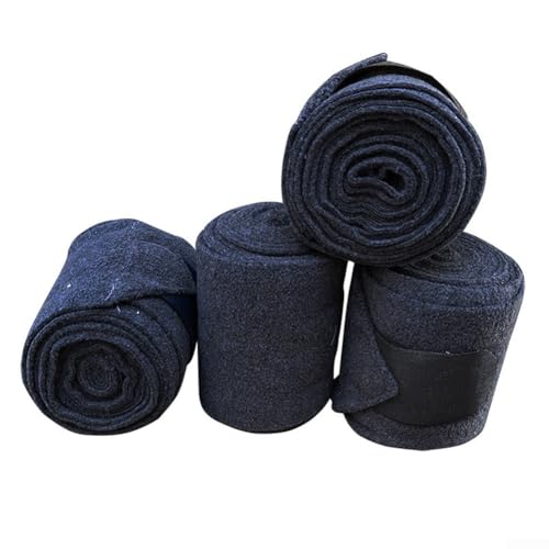 4 x Fleece für Pferdebeinbandagen, unverzichtbar für Reitshows, bietet Sehnen- und Blutgefäßschutz (grau) von BlissfulAbode