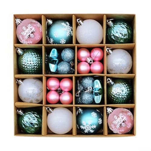 42-teiliges festliches Weihnachtskugel-Set zum Aufhängen für einzigartige Feiertagsdekorationen und fröhliche Atmosphäre von BlissfulAbode