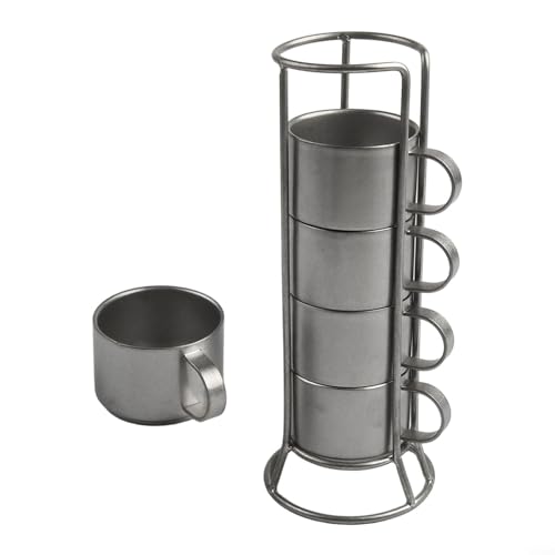 5-teiliges Kaffeetassen-Set doppelwandige Edelstahlbecher für Picknick und Camping 5-teiliges Kaffeetassen-Set doppelwandige Edelstahlbecher für Picknick und Camping von BlissfulAbode