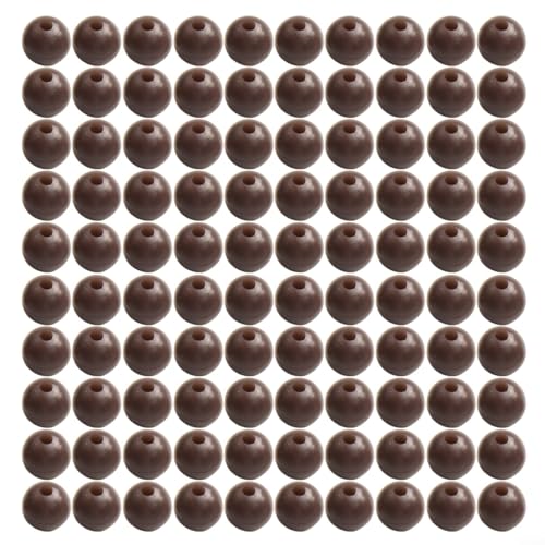 50 Stück runde weiche Gummiperlen zum Karpfenangeln schützen die Angelschnur vor Abrieb und verbessern die Rig-Leistung (6 mm braun 1) von BlissfulAbode