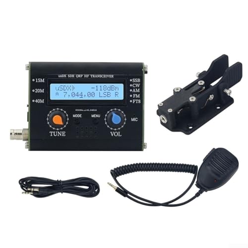 5W usDX QRP HF-Transceiver mit 3-Band-Unterstützung 15m 20m 40m, All Mode SSB CW AM FM Betrieb, eingebautes Mikrofon und Lautsprecher, Filter und CW-Decoder 5W usDX QRP HF-Transceiver mit 3-Band-Unterstützung 15m 20m 40m, All Mode SSB CW AM FM Betrieb, eingebautes Mikrofon und Lautsprecher, Filter und CW-Decoder von BlissfulAbode