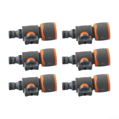 6 Stück Schlauch-Absperrventilverbinder für Gartenanwendungen mit robuster Kunststoffkonstruktion und Inline-Wasserhahn-Armaturen für kontrollierten Wasserfluss 6 Stück Schlauch-Absperrventilverbinder für Gartenanwendungen mit robuster Kunststoffkonstruktion und Inline-Wasserhahn-Armaturen für kontrollierten Wasserfluss von BlissfulAbode