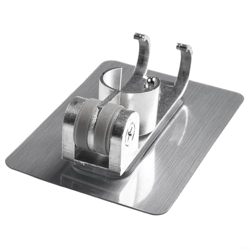 Aluminium-Duschkopfständer, verstellbare Halterung für G1/2-Handbrausen, einfache Installation (Silber) von BlissfulAbode