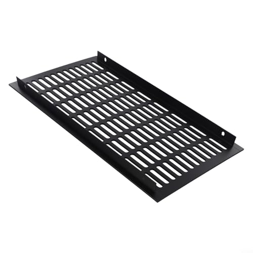 Aluminium-Entlüftungsabdeckung für Kleiderschrank mit rechteckigem Design zur Verbesserung der Luftzirkulation, schwarz, 200 x 400 mm von BlissfulAbode