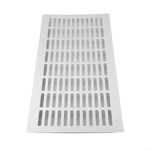 Aluminium-Entlüftungsabdeckung für Kleiderschrank mit rechteckigem Design zur Verbesserung der Luftzirkulation (weiß, 200 x 400 mm) von BlissfulAbode