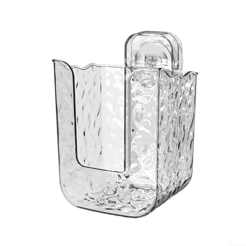 Aufbewahrungslösung für Taschentuchbox, Wandmontage, für einfachen Zugang zu Feuchttüchern (transparentes Weiß) von BlissfulAbode