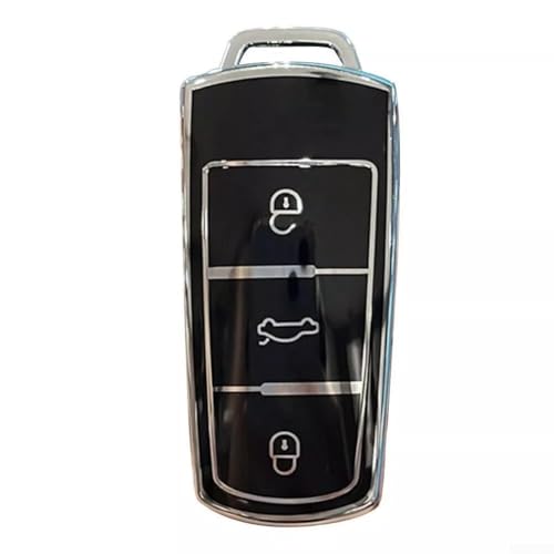 Autoschlüssel Hülle aus TPU für Passat B6 B7 Protection Solution (Schwarz) von BlissfulAbode