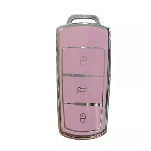 Autoschlüssel Hülle aus TPU für Passat B6 B7 Protection Solution (lila) von BlissfulAbode