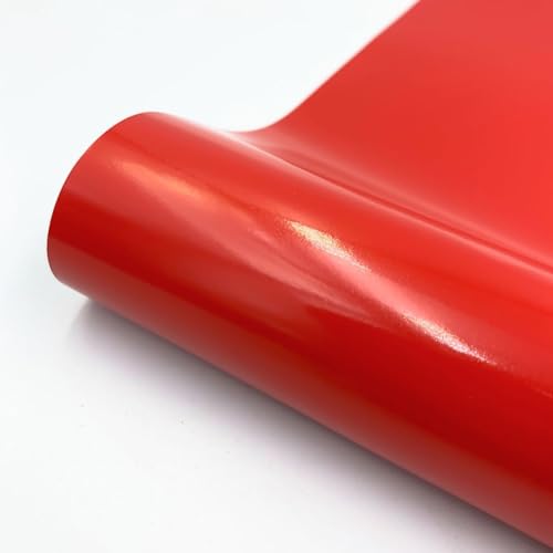Bastelvinyl für individuelle Beschilderung, perfekt zum Personalisieren von Tassen, Fliesen und Fahrzeuggrafiken mit Leichtigkeit (30 cm x 100 cm, rot) von BlissfulAbode