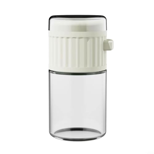 Benutzerfreundliches Mess-Gewürzflaschen-Set mit 0 5 g Dosierknopf für Salz, Pfeffer und verschiedene Gewürze (weiß) von BlissfulAbode