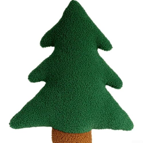 Bequemes Plüsch-Weihnachtsbaum-Kissen für Feiertage, weiche Faser-gefülltes Kissen für festliches Flair und gemütliches Ambiente (45 cm) von BlissfulAbode