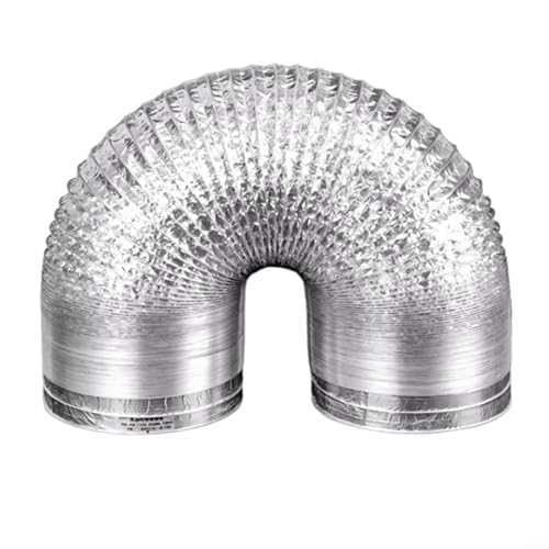 BlissfulAbode Aluminiumfolie Rohr Entlüftungsschlauch Flexible Luftführung Belüftung Hydrokulturzubehör – hochtemperaturbeständig und korrosionsbeständig (150 cm), 6Z07BGJQNN97ZFDZ70C6FA37QM3 von BlissfulAbode