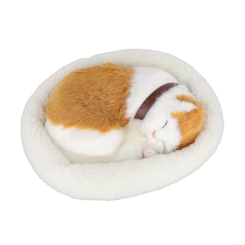 BlissfulAbode Atmende Katze, Stoffpuppe, weiches Plüschtier für Heimdekoration und geistige Entwicklung (gelb gepunktete Katzen) von BlissfulAbode