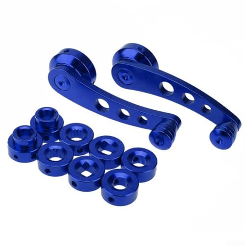 BlissfulAbode Auto-Innenausstattung mit 2 Stück Aluminiumlegierung für Fenstergriffe, ergonomisches und funktionales Design (blau) von BlissfulAbode