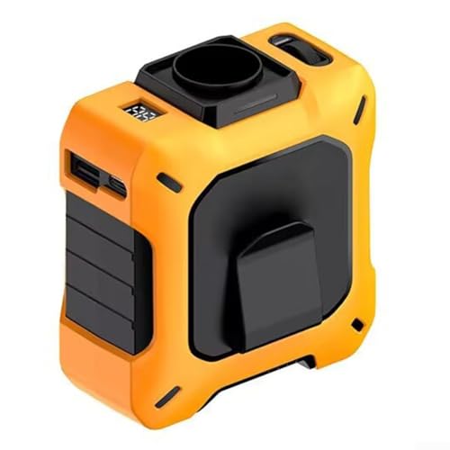 BlissfulAbode Breeze on the Move Kompakte tragbare Ventilatoren mit Sicherheitsfunktionen für Outdoor-Aktivitäten (Orange) von BlissfulAbode