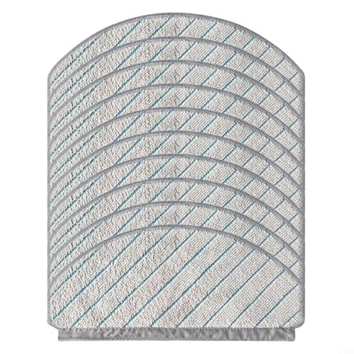 BlissfulAbode Mikrofaser-Wischtuch für Ecovacs für DEEBOT N20 N20 PLUS N20 für PRO PLUS Staubsauger Ersatzteile, Mikrofaser-Wischmopp waschbare Tücher Zubehör-Set (10 Stück) von BlissfulAbode
