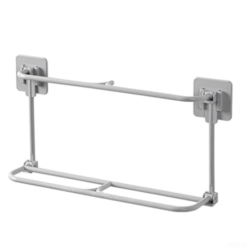 BlissfulAbode Wandmontierter Hausschuh-Organizer, platzsparende Lösung für Badezimmer oder Flur (grau) von BlissfulAbode