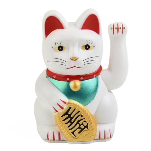 Bringen Sie Glück in Ihr Geschäft mit der 12,7 cm großen Rifeng Electric Lucky Cat Kassierer (weiß) von BlissfulAbode