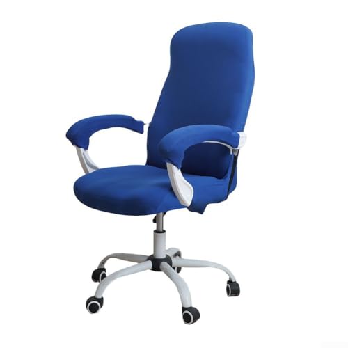 Bürostuhlbezug mit elastischen Bändern, vollständige Abdeckung und einfache Auffrischung für Ihre Lieblingsstühle (blau) von BlissfulAbode