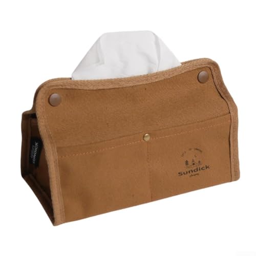 Canvas Taschentuchbox für Outdoor Camping und Wandern Aufbewahrungstasche für einfachen Taschentuchzugang (gelb) von BlissfulAbode