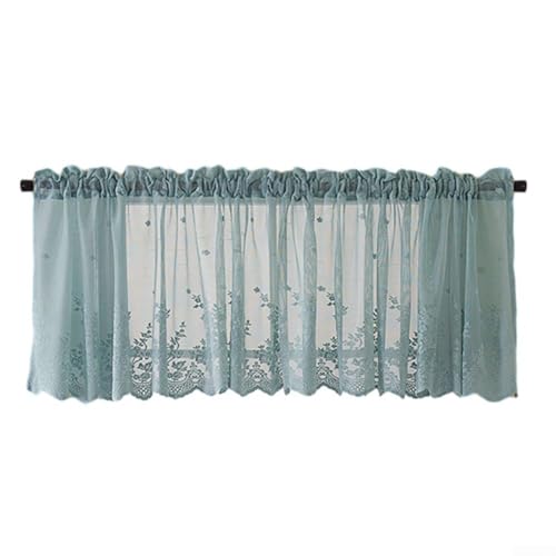 Charmante Spitzenvorhänge für kleine Fenster in Küche oder Wohnzimmer (blau) von BlissfulAbode
