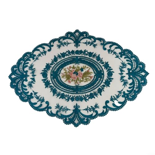 Charming Vintage Lacemats 2 Stück elegant bestickt Untersetzer Set perfekt für Unterhaltung (E) von BlissfulAbode