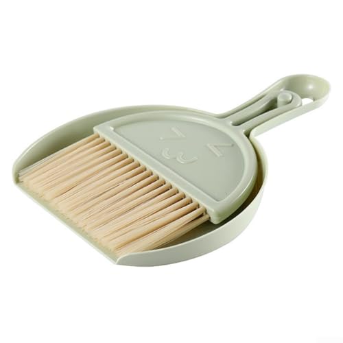 Clever gestaltetes Mini-Besen-Set mit stabilem Griff macht das Kehren kleiner Verschmutzungen überall zum Kinderspiel (grün) von BlissfulAbode