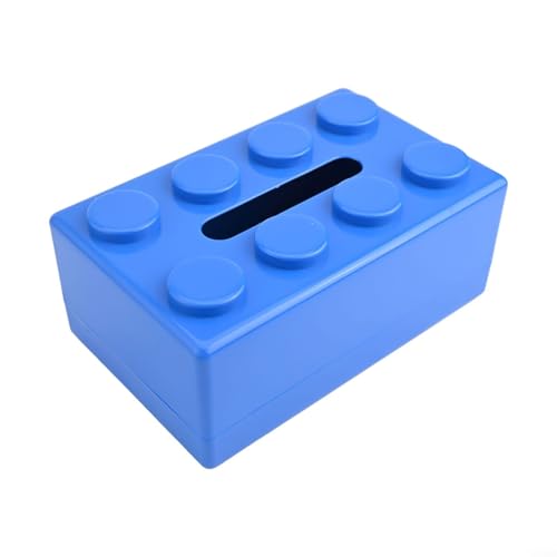 Creative Storage Solution Taschentuchbox mit Bausteinen, Wandmontage oder Schreibtisch für Taschentücher (blau) von BlissfulAbode