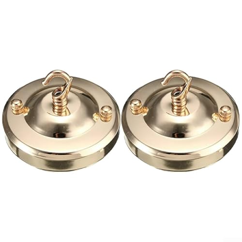 Deckenhaken, 2 Stück, für stilvolle und stabile Beleuchtung in Wohnräumen und Cafés (Gold) von BlissfulAbode