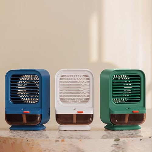 Desktop USB Luftbefeuchter und Luftkühlung Ventilator Sprühfunktion für bessere Luft (Blau) von BlissfulAbode