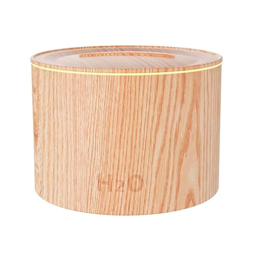 Diffusor für ätherische Öle mit simulierter Flamme, 160 ml Luftbefeuchter zur Verbesserung der Entspannung in Ihrem Raum (Holzmaserung) von BlissfulAbode