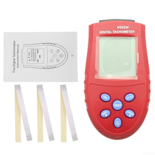 Digitaler LCD-Tachometer mit kompaktem Design für präzise Drehzahlmessungen überall (rot) von BlissfulAbode