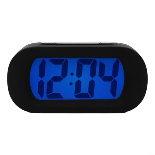 Digitaler Wecker mit Schlummerfunktion, kompaktes und stoßfestes Design für Komfort auf Reisen (schwarz) von BlissfulAbode